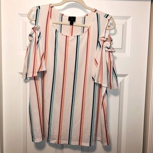 Worthington open-shoulder blouse